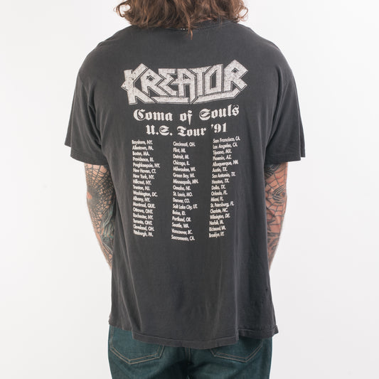 Vintage 1991 Kreator Coma Of Souls Tour T-Shirt