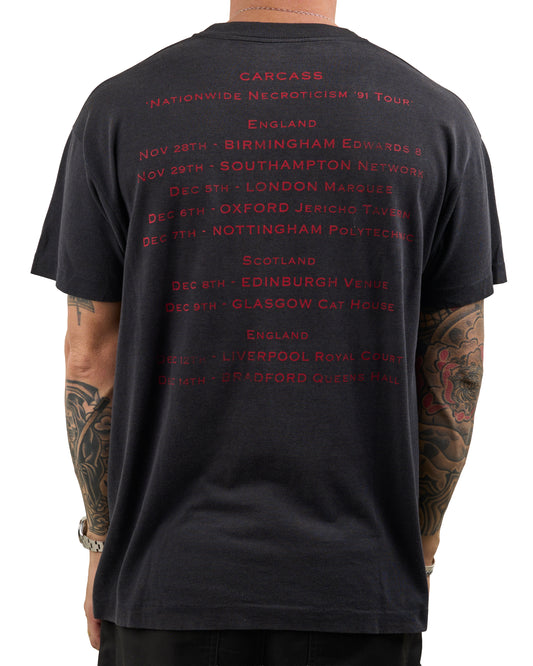 Vintage 1991 Carcass Nationwide Necrotism Tour T-Shirt