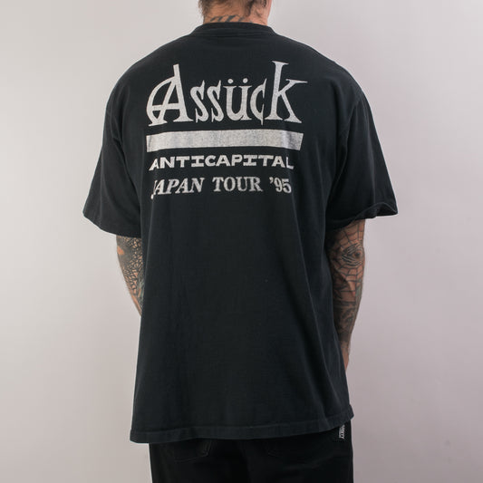 Vintage 1995 Assuck Anticapital Japan Tour T-Shirt