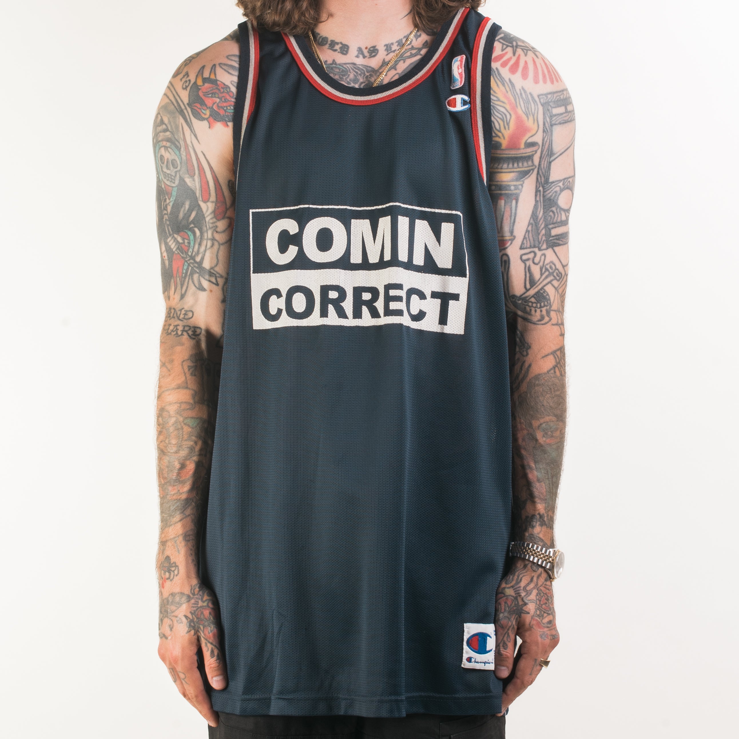 Vintage 90's Comin' Correct Champion Basketball Jersey