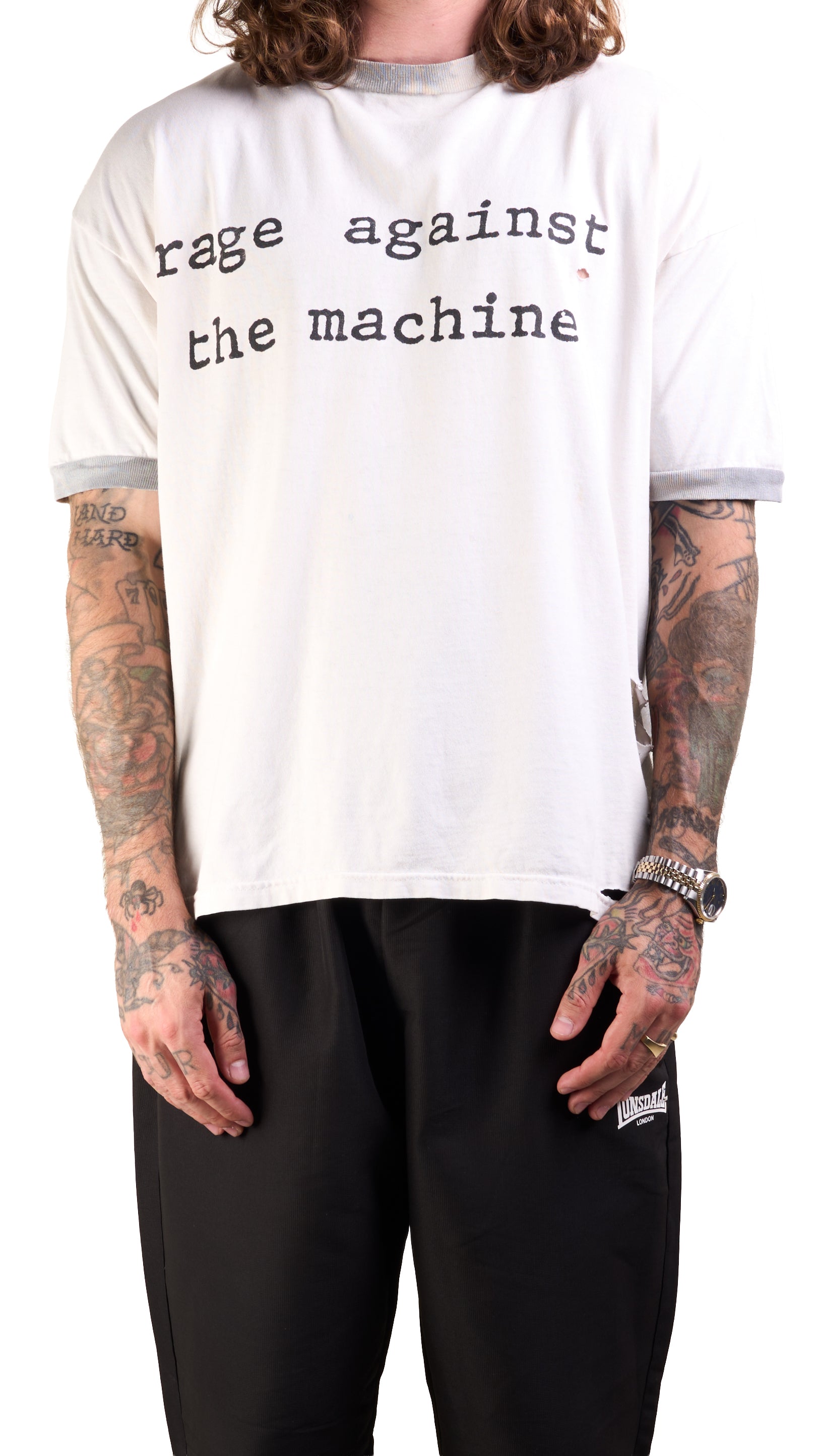 【5/9迄限定SALE】90s rage against the machine Vintage 90's Rage Against The Machine Ringer T-Shirt – Mills
