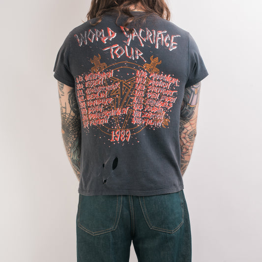 Vintage 1989 Slayer World Sacrifice Tour T-Shirt