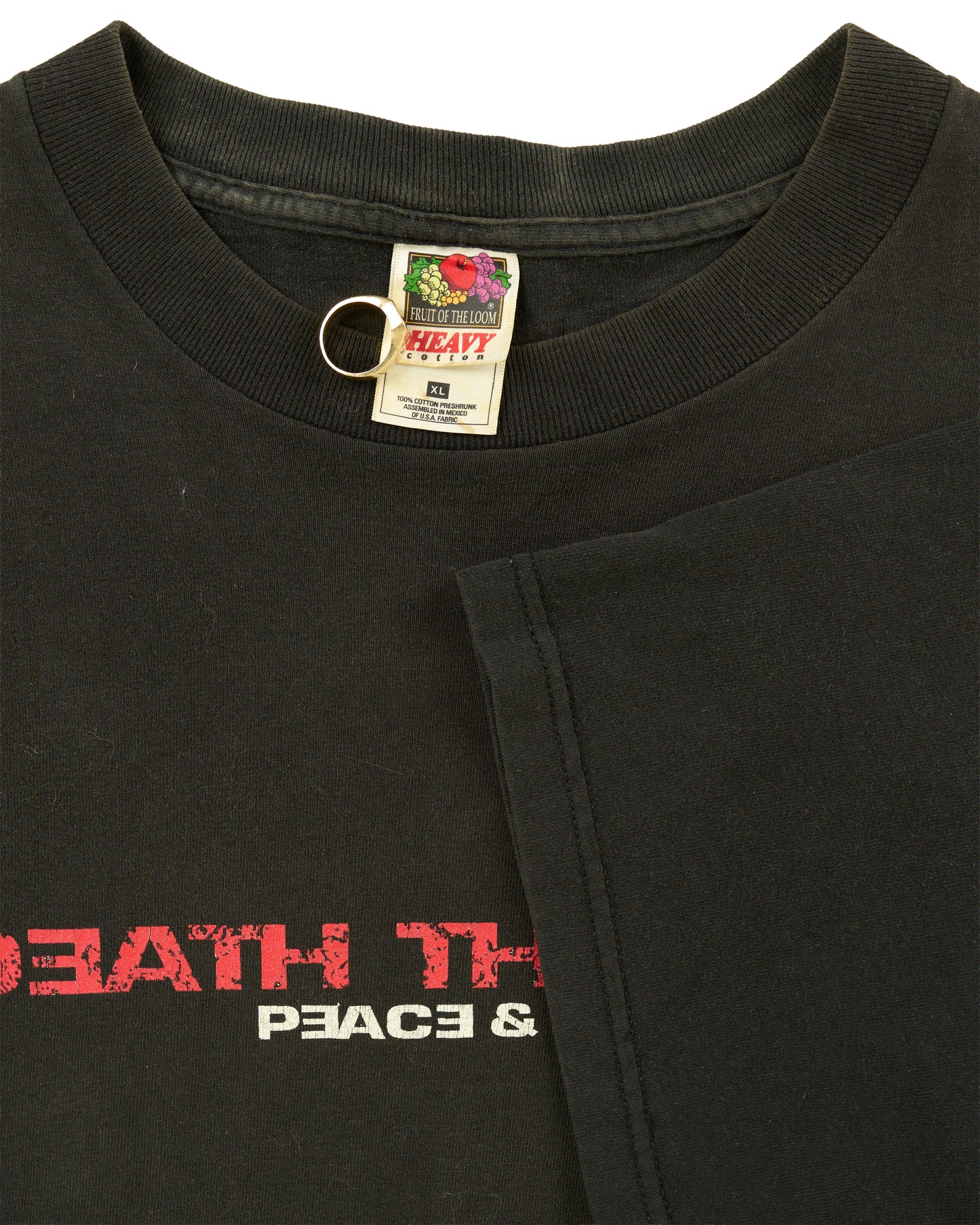 Vintage Death Threat Peace And Security T-Shirt