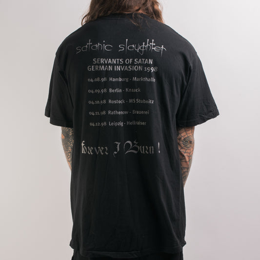 Vintage 1998 Satanic Slaughter German Tour T-Shirt