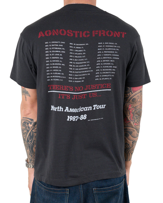 Vintage 1987 Agnostic Front Liberty And Justice For… Tour T-Shirt