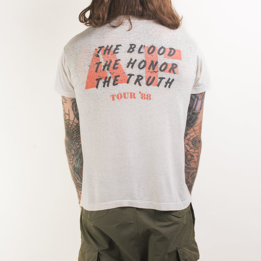 Vintage 1988 Agnostic Front Liberty And Justice For… Tour T-Shirt