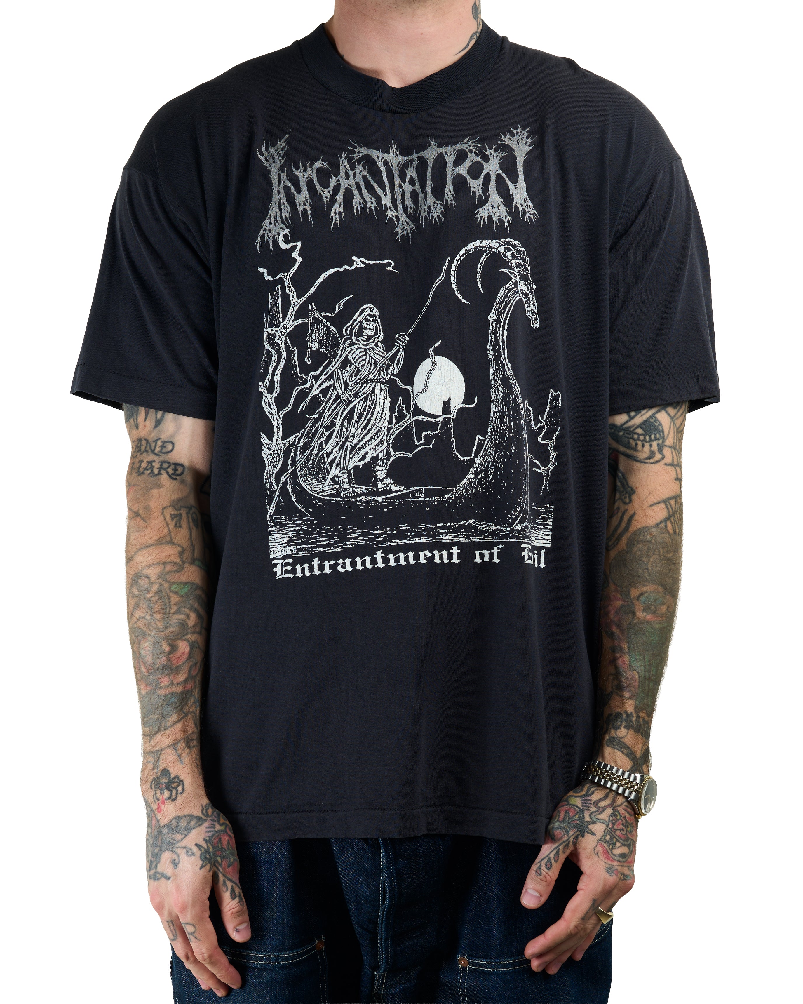 Incantation Entombment of Evil XL Tシャツ Vintage 90's Incantation Entrantment Of Evil T-Shirt – Mills