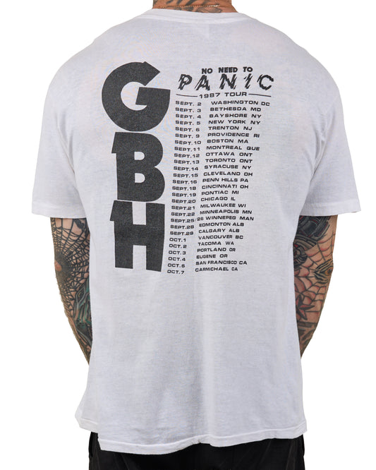 Vintage 1987 GBH No Need To Panic T-Shirt