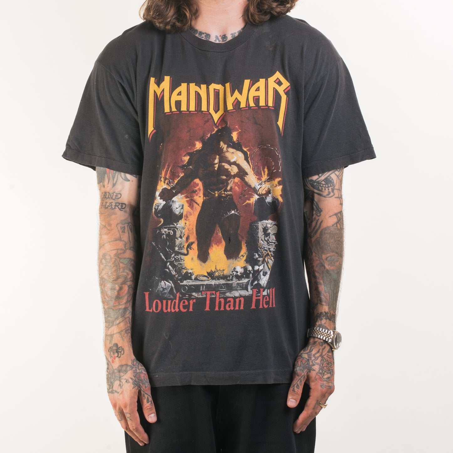 Vintage 1997 Manowar Hell On Wheels Tour T-Shirt