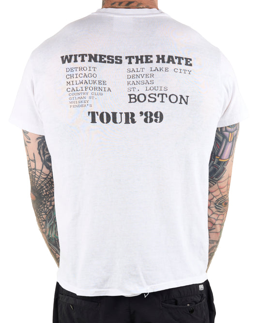 Vintage 1989 Slapshot Witness The Hate T-Shirt