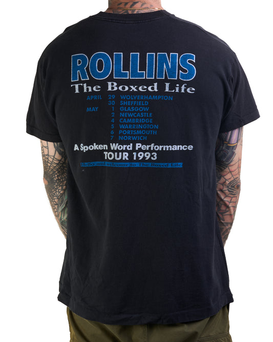 Vintage 1993 Rollins The Boxed Life Tour T-Shirt