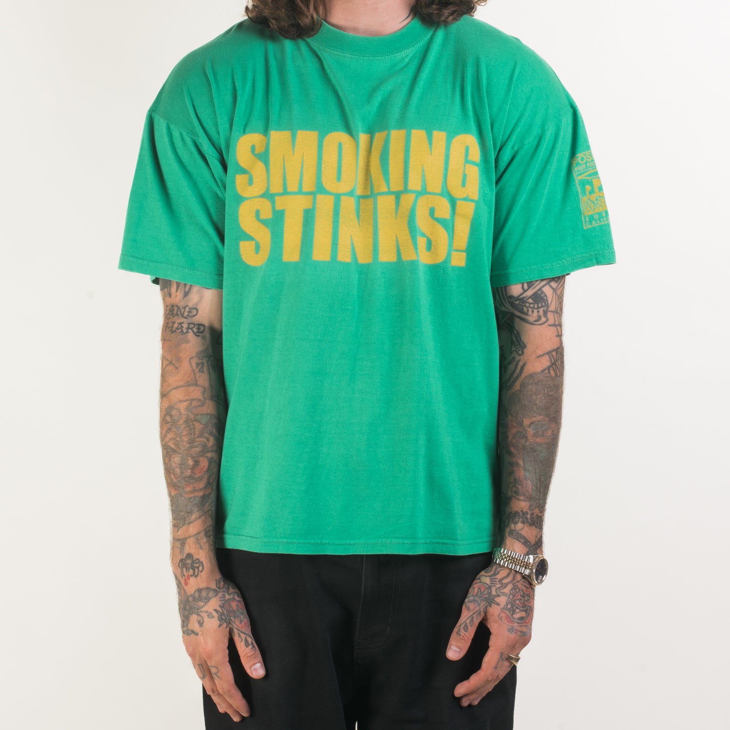 Vintage 90’s Positive Peer Pressure Smoking Stinks T-Shir
