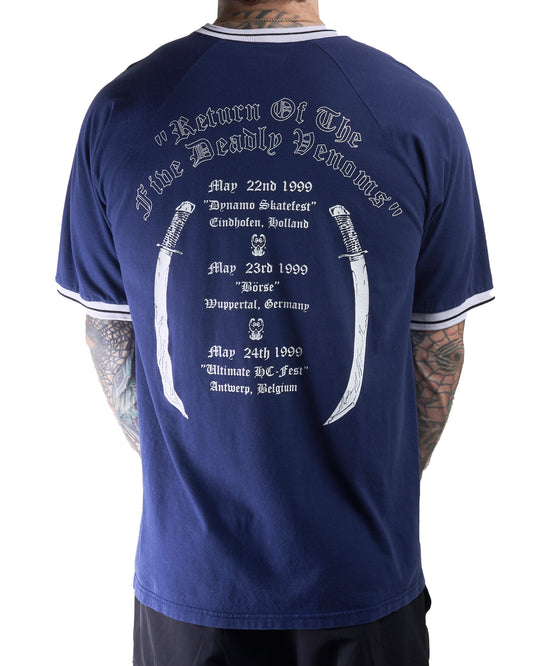 Vintage 1999 Merauder Five Deadly Venoms Tour Ringer T-Shirt