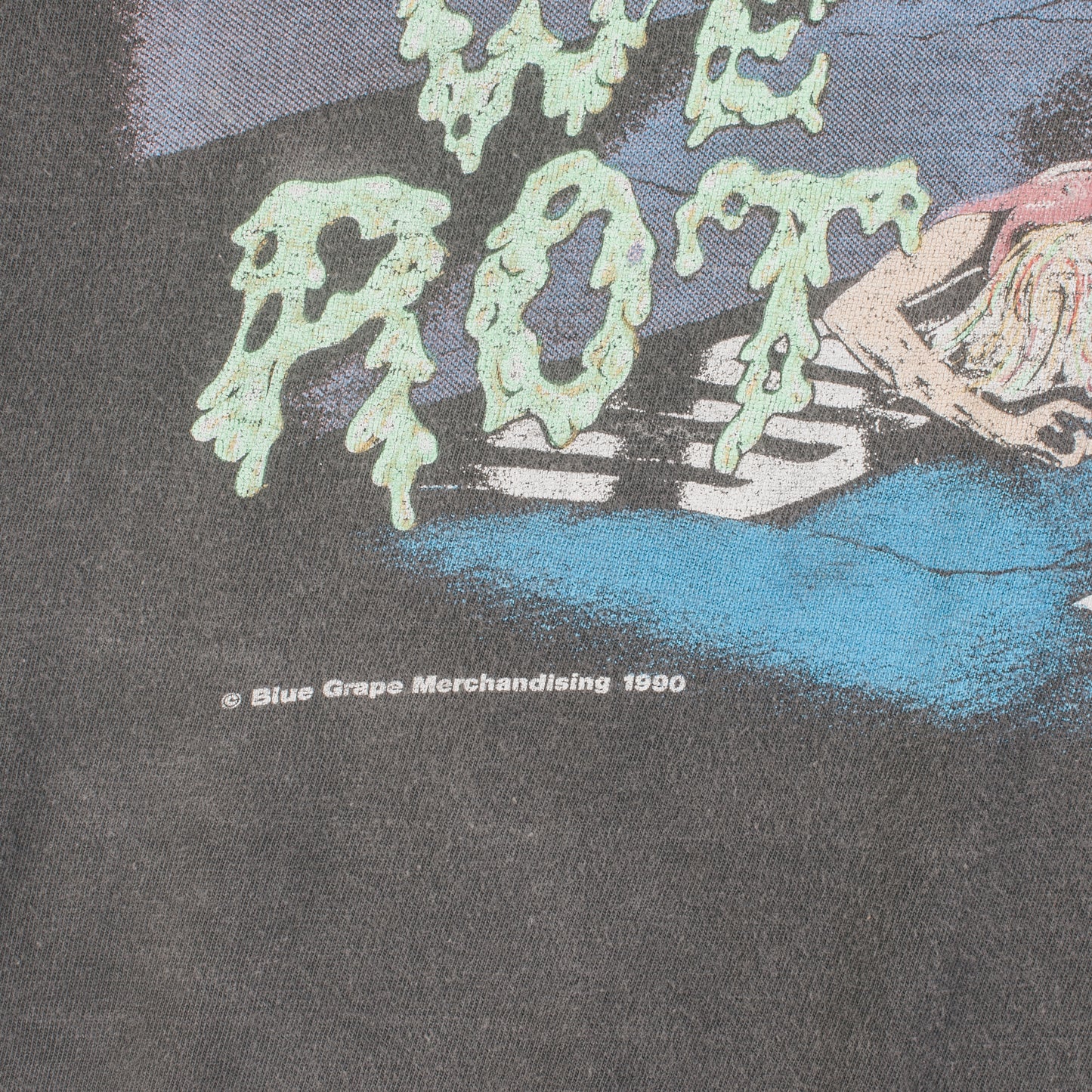 Vintage 1990 Obituary Slowly We Rot T-Shirt