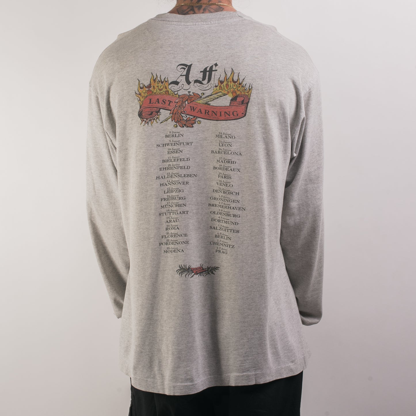 Vintage 90’s Agnostic Front Hangman’s Ball Tour Longsleeve