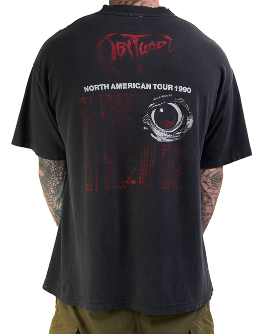 Vintage 1993 Obituary Cause Of Death Tour T-Shirt