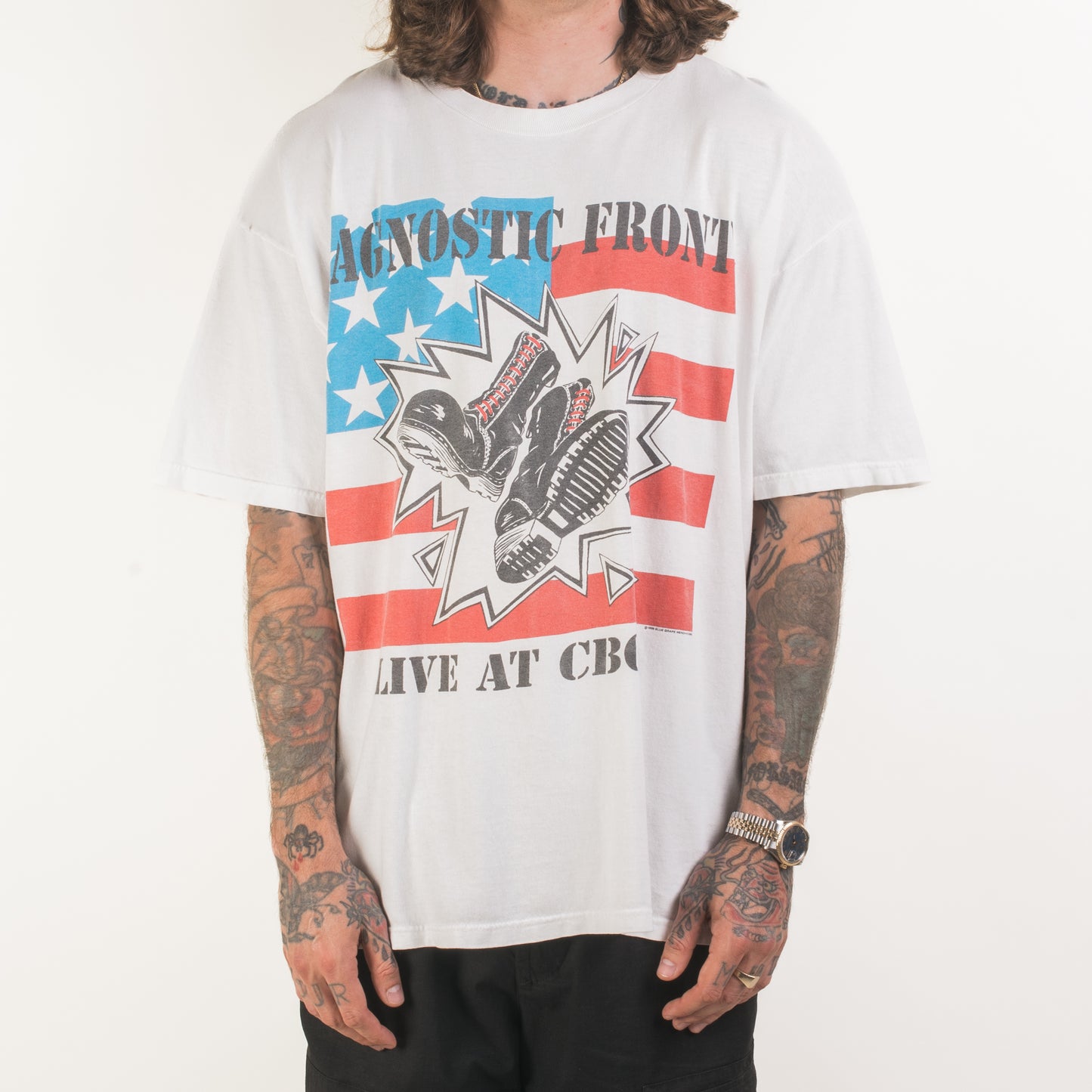 Vintage 90’s Agnostic Front Live At CBGB T-Shirt