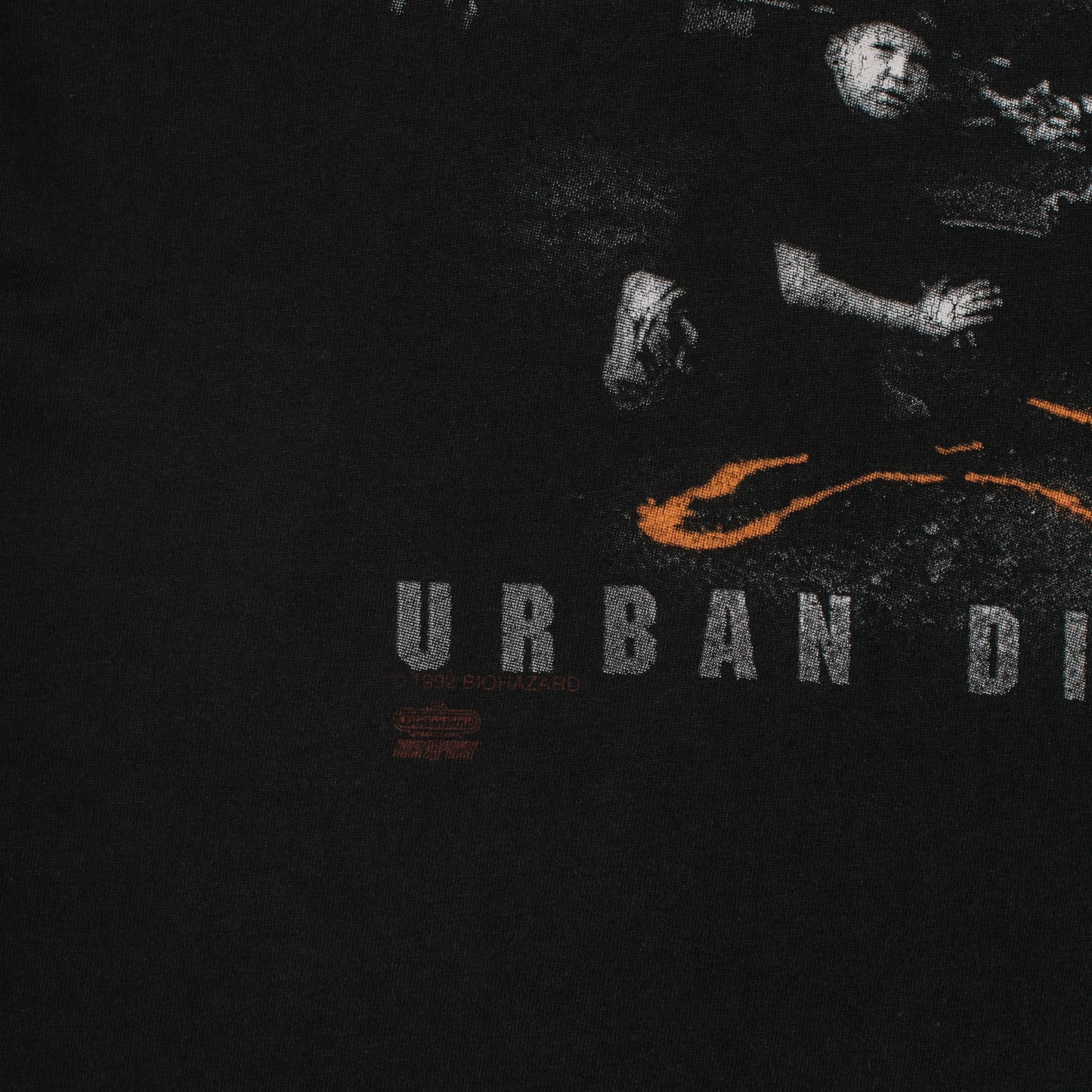 Vintage 1993 Biohazard Urban Chaos T-Shirt