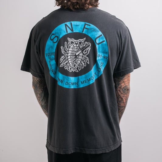 Vintage 1991 SNFU Wrong Turn Down Memory Lane Tour T-Shirt