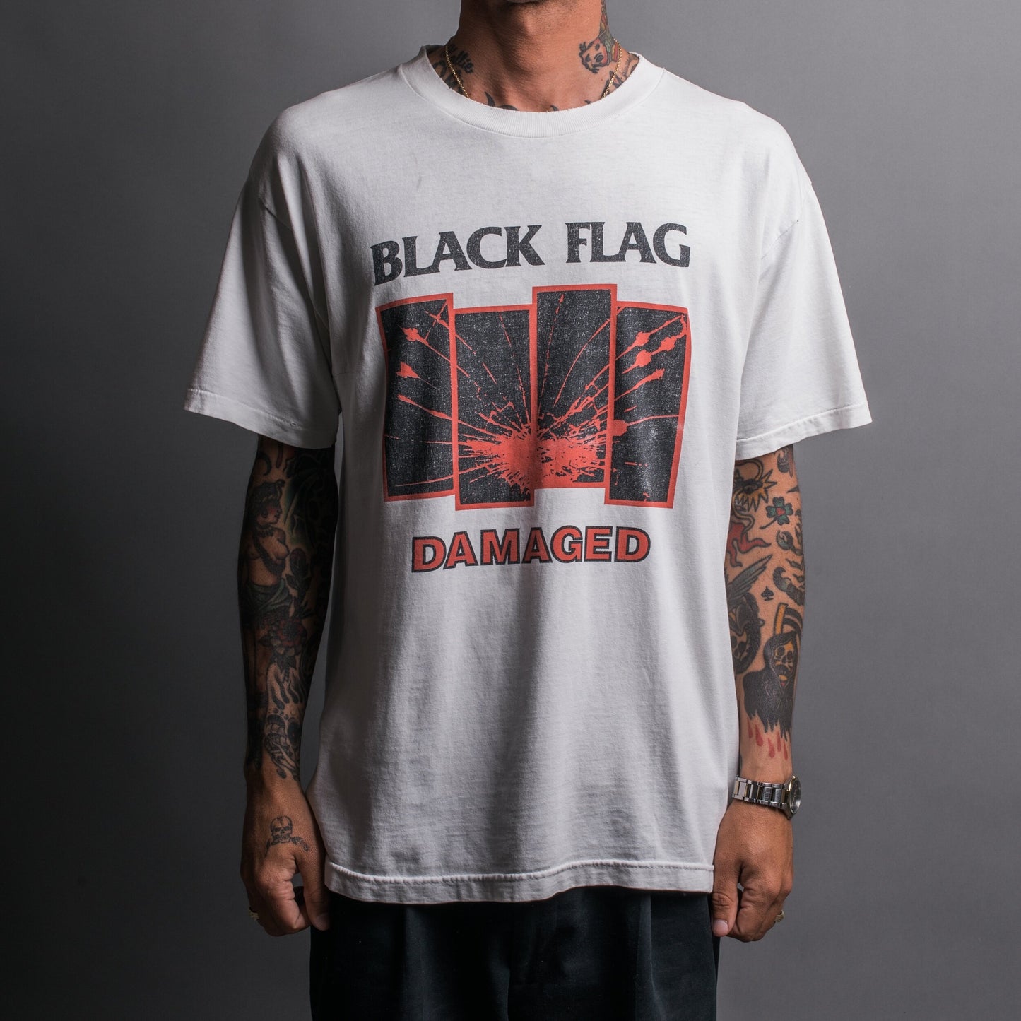 Vintage 90’s Black Flag Damaged T-Shirt