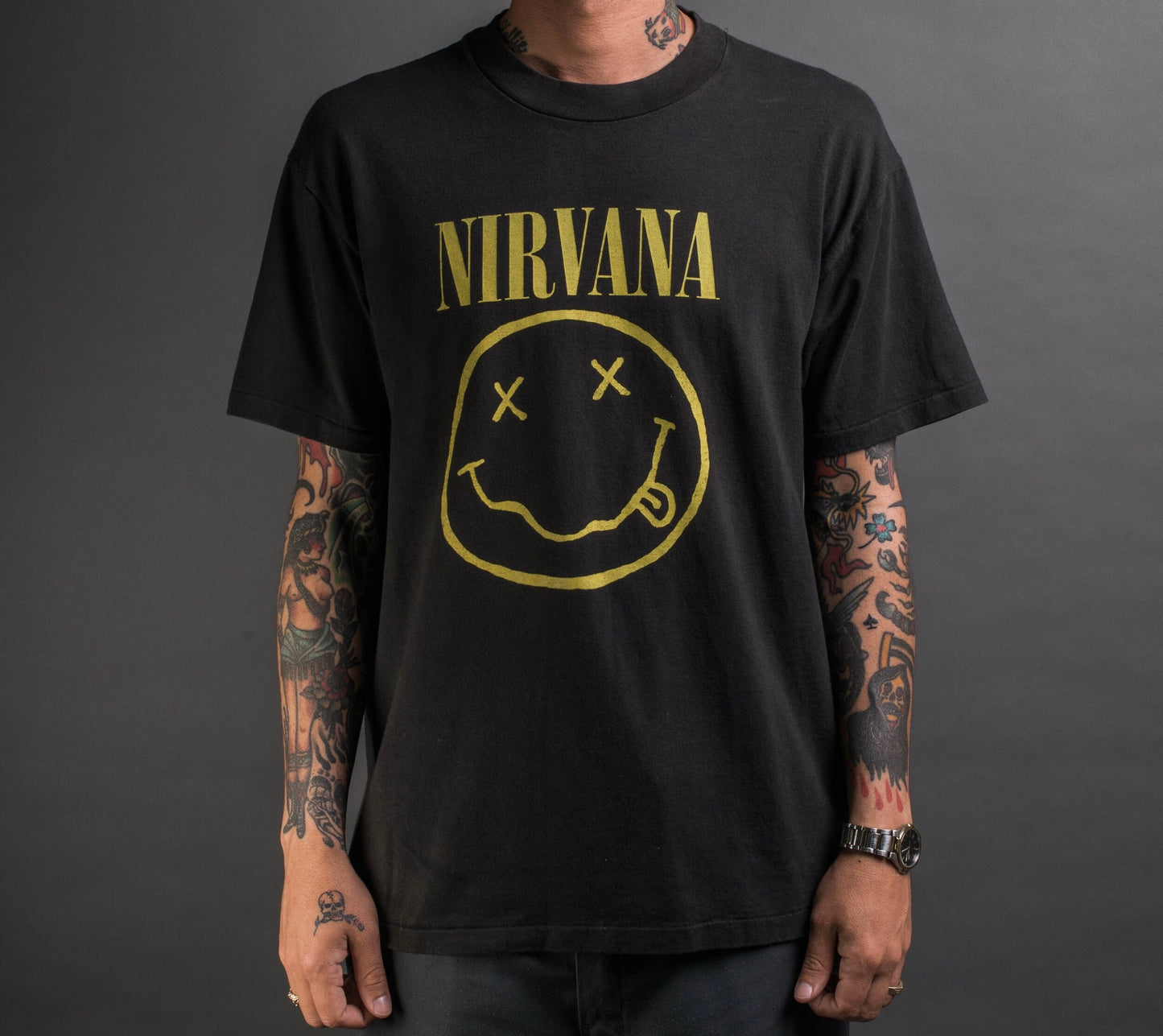 Vintage 90’s Nirvana Smiley Face T-Shirt