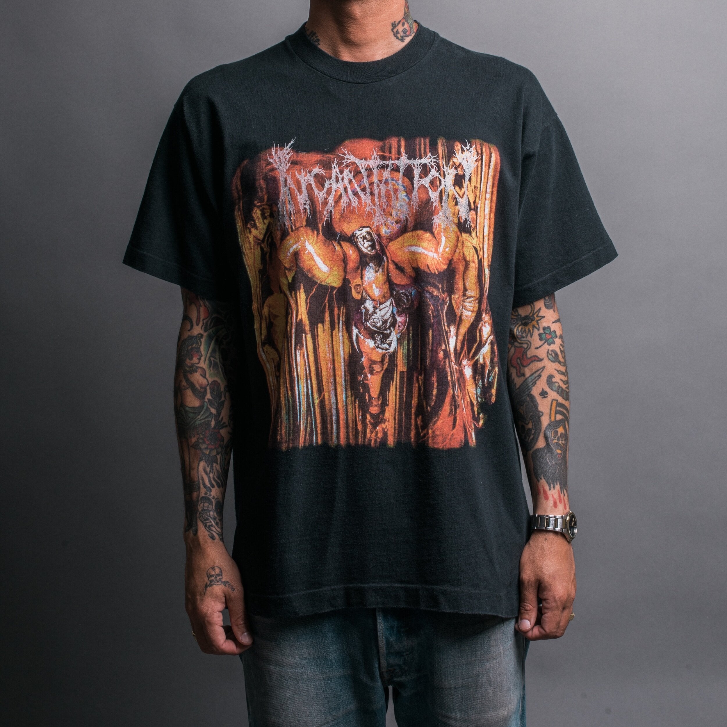 Vintage 90’s Incantation Mortal Throne of Nazarene T-Shirt
