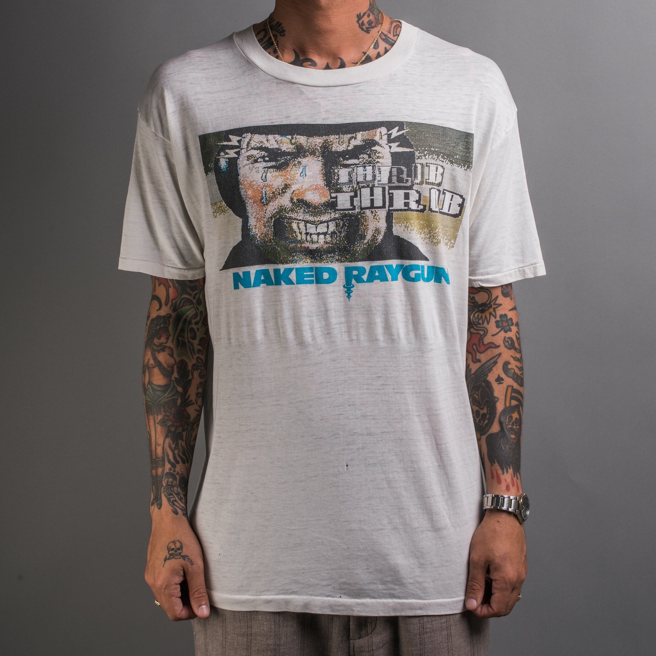 Vintage 80's Naked Raygun Throb Throb T-Shirt – Mills Vintage USA