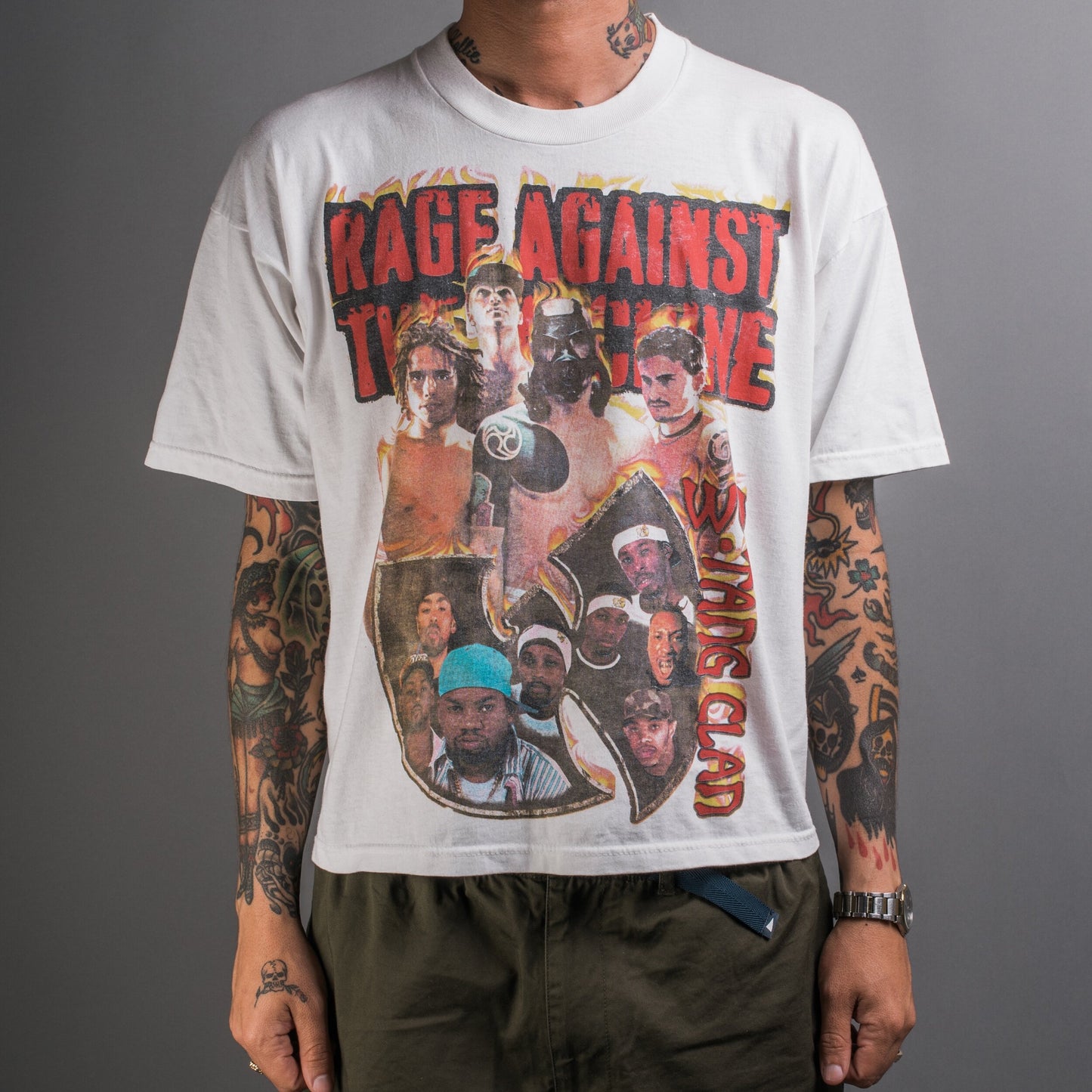 Vintage 1997 Rage Against The Machine/Wu-Tang Clan Tour Boot T-Shirt