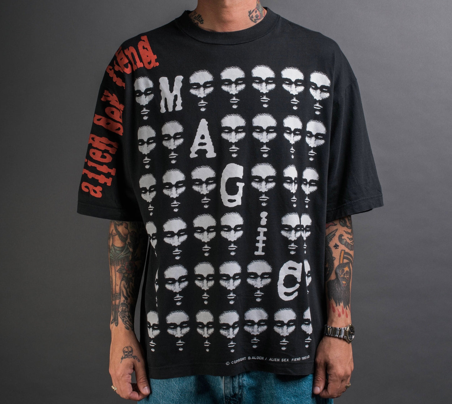 Vintage 1992 Alien Sex Fiend All Over Print T-Shirt
