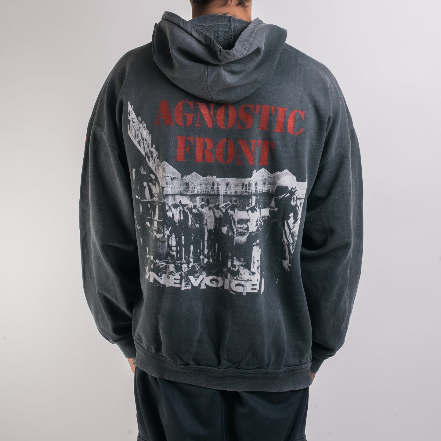 Vintage 1992 Agnostic Front One Voice Tour Hoodie