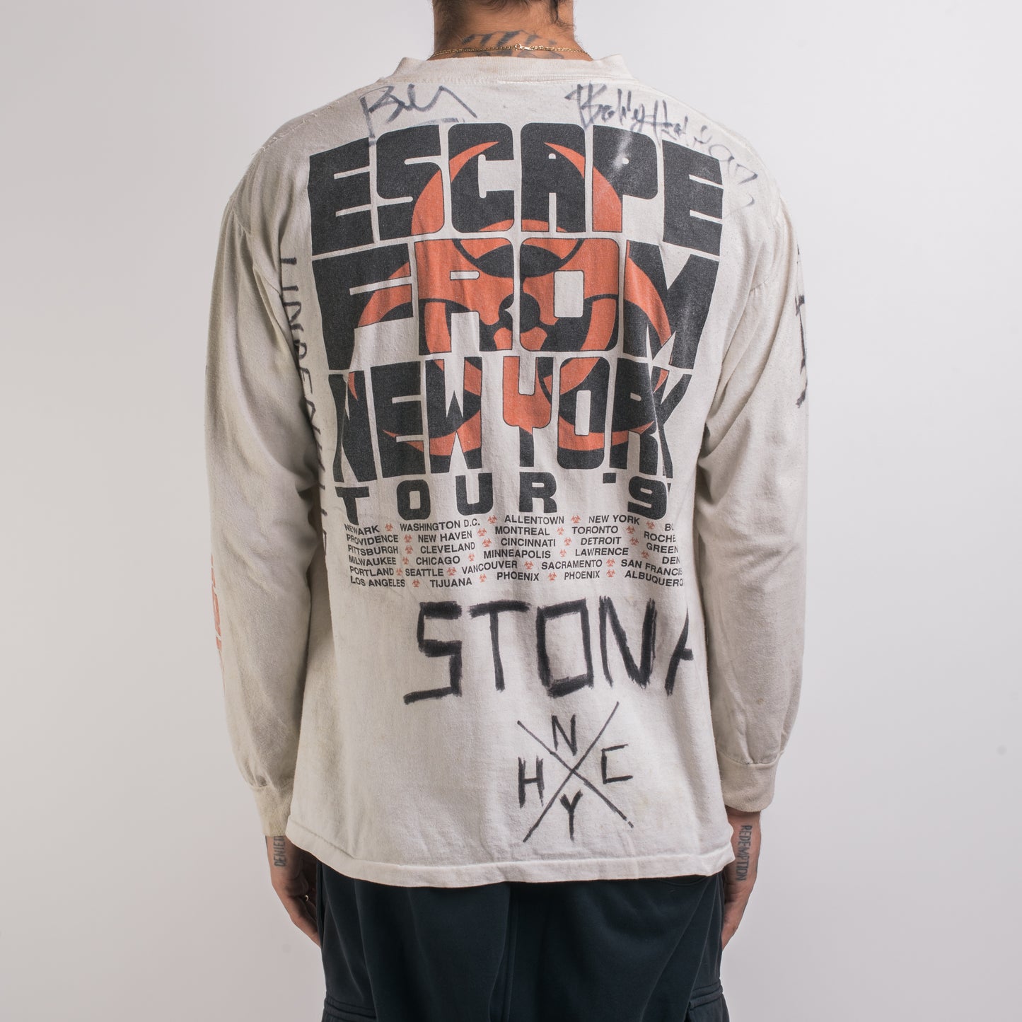 Vintage 1991 Biohazard Escape From New York Tour T-Shirt