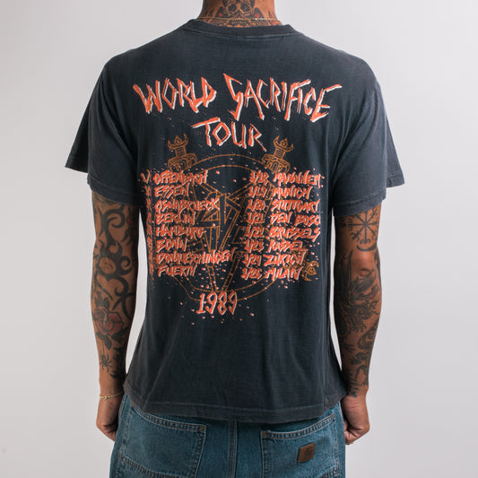 Vintage 1989 Slayer World Sacrifice Tour T-Shirt