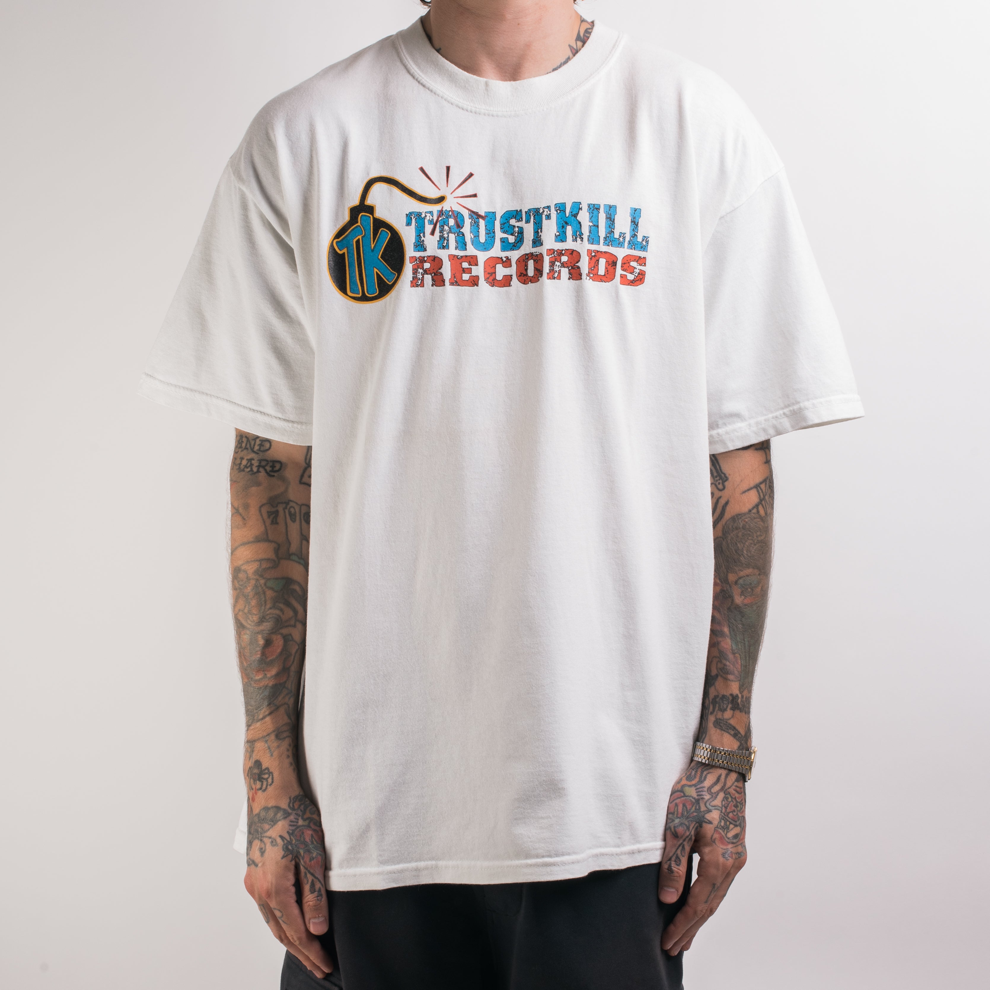 TRUSTKILL RECORDS Tシャツ NYHC Vintage 90's Trustkill Records T-Shirt – Mills Vintage USA