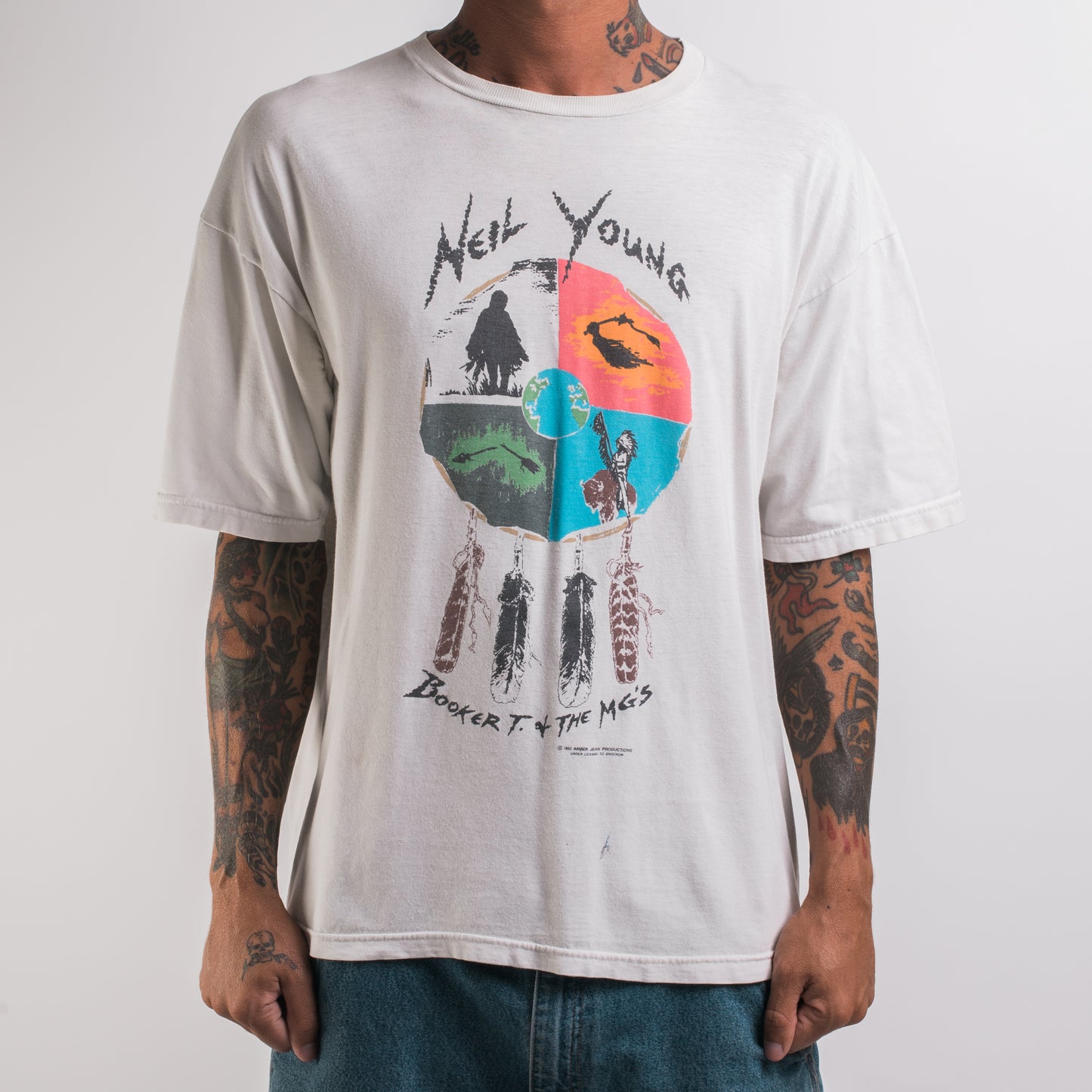 Vintage 1993 Neil Young Booker T and The MG’s Tour T-Shirt