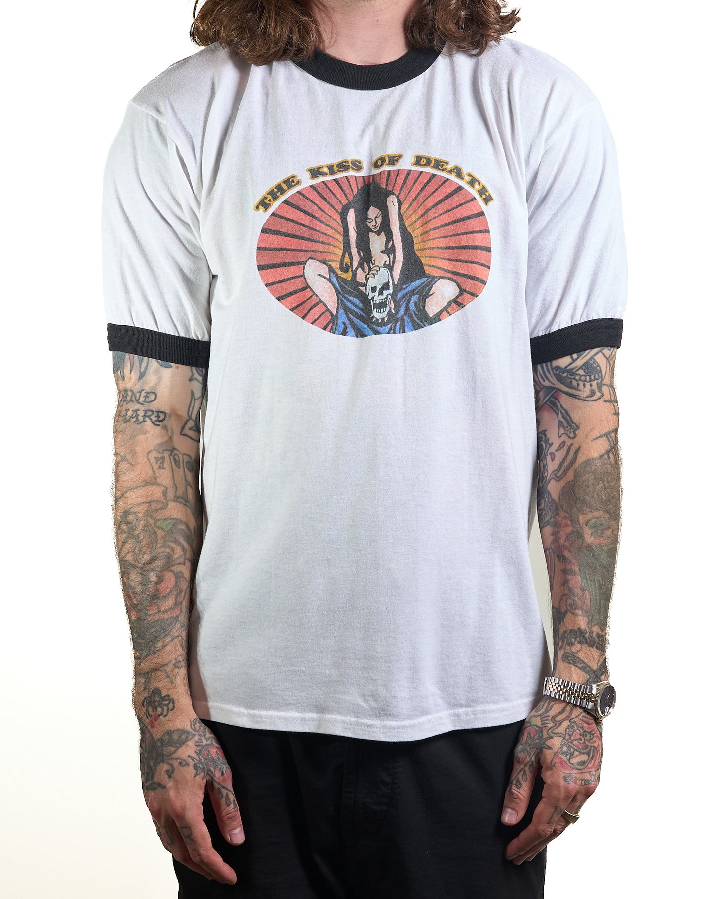 Vintage The Kiss Of Death Ringer T-Shirt