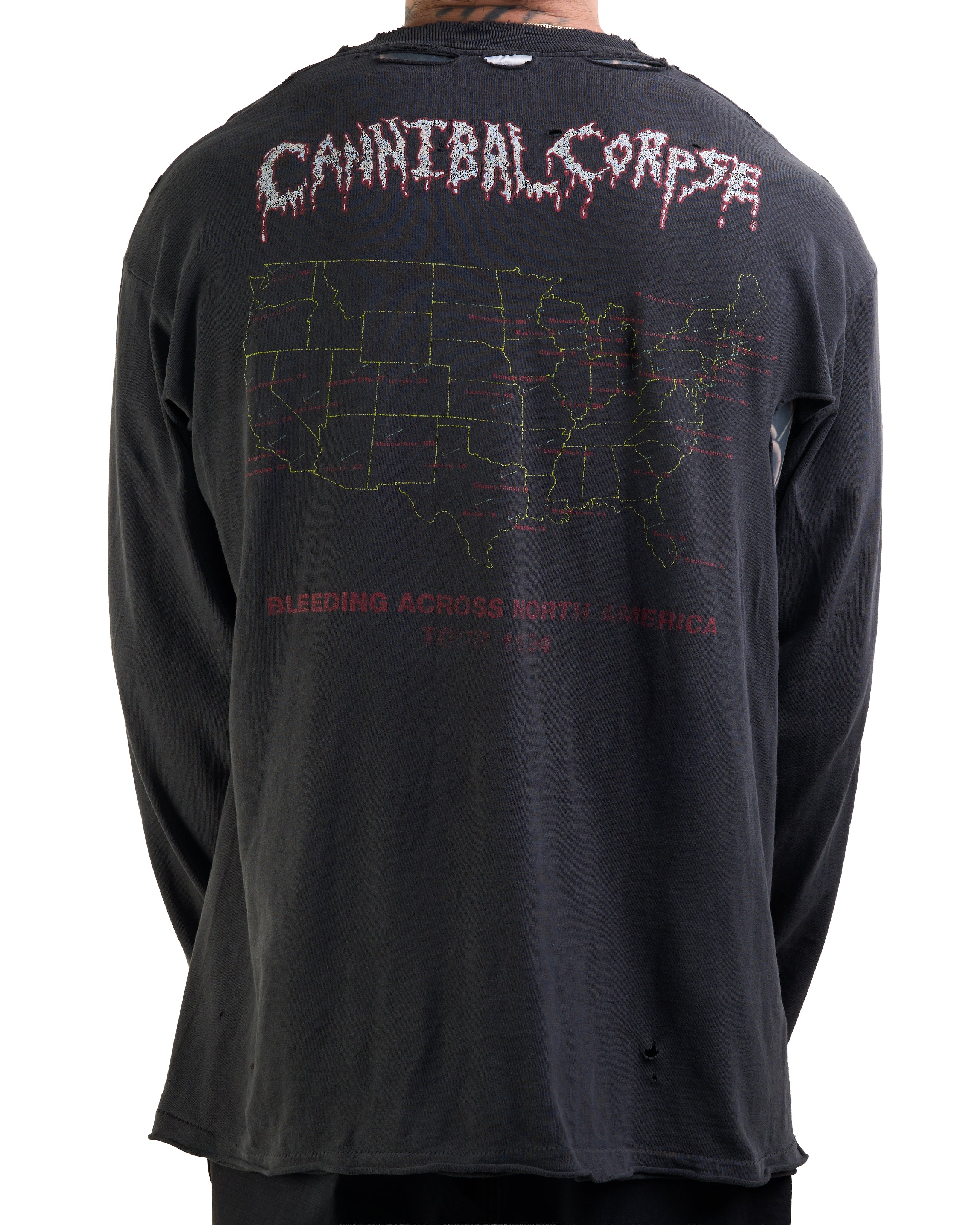 Vintage 1994 Cannibal Corpse Bleeding Tour Longsleeve