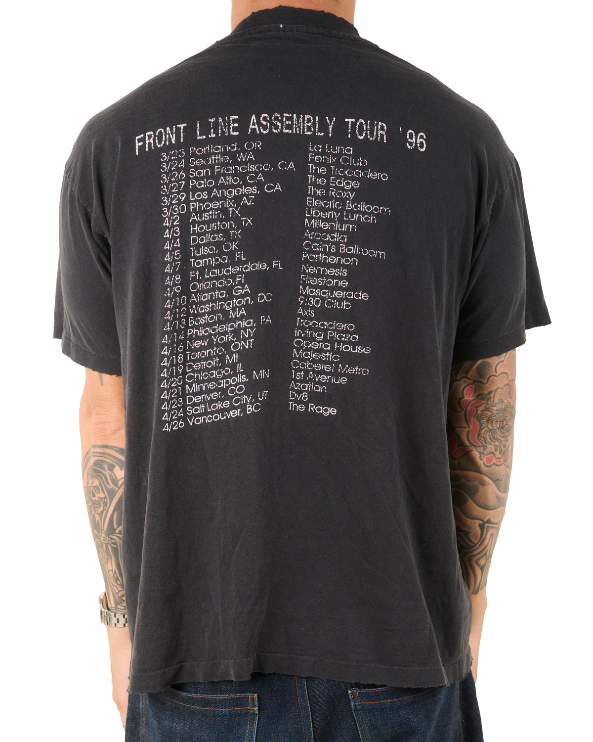 Vintage 1996 Front Line Assembly Tour T-Shirt