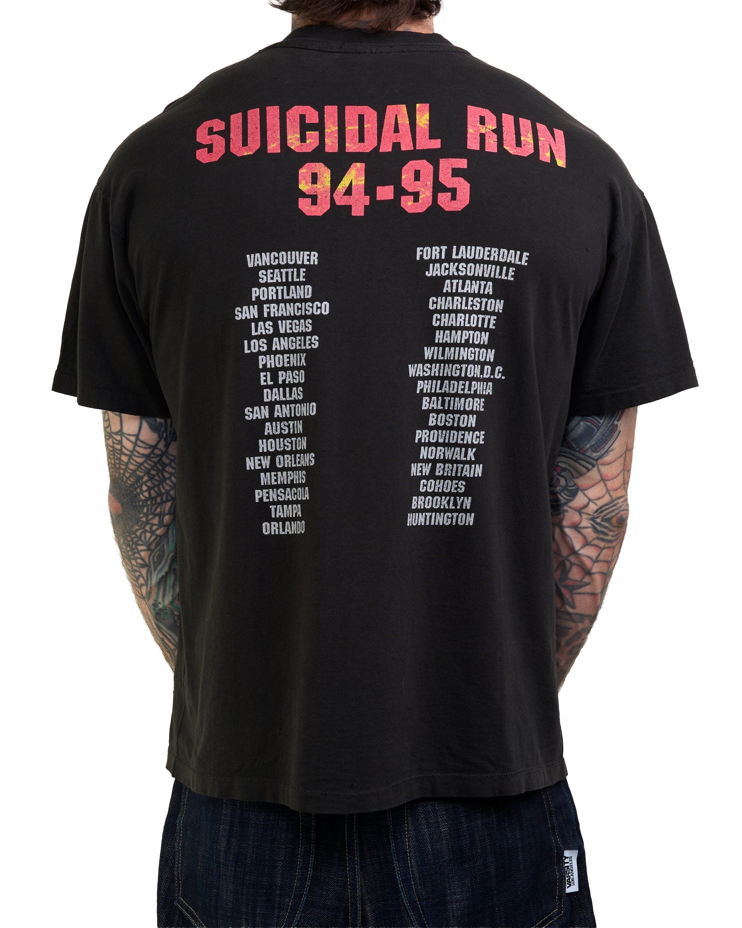Vintage 1994 Biohazard Suicidal Run Tour T-Shirt