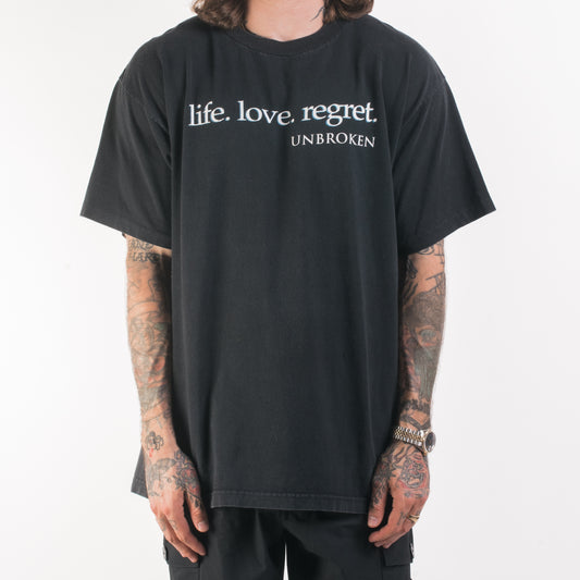 Vintage 90’s Unbroken Life Love Regret T-Shirt