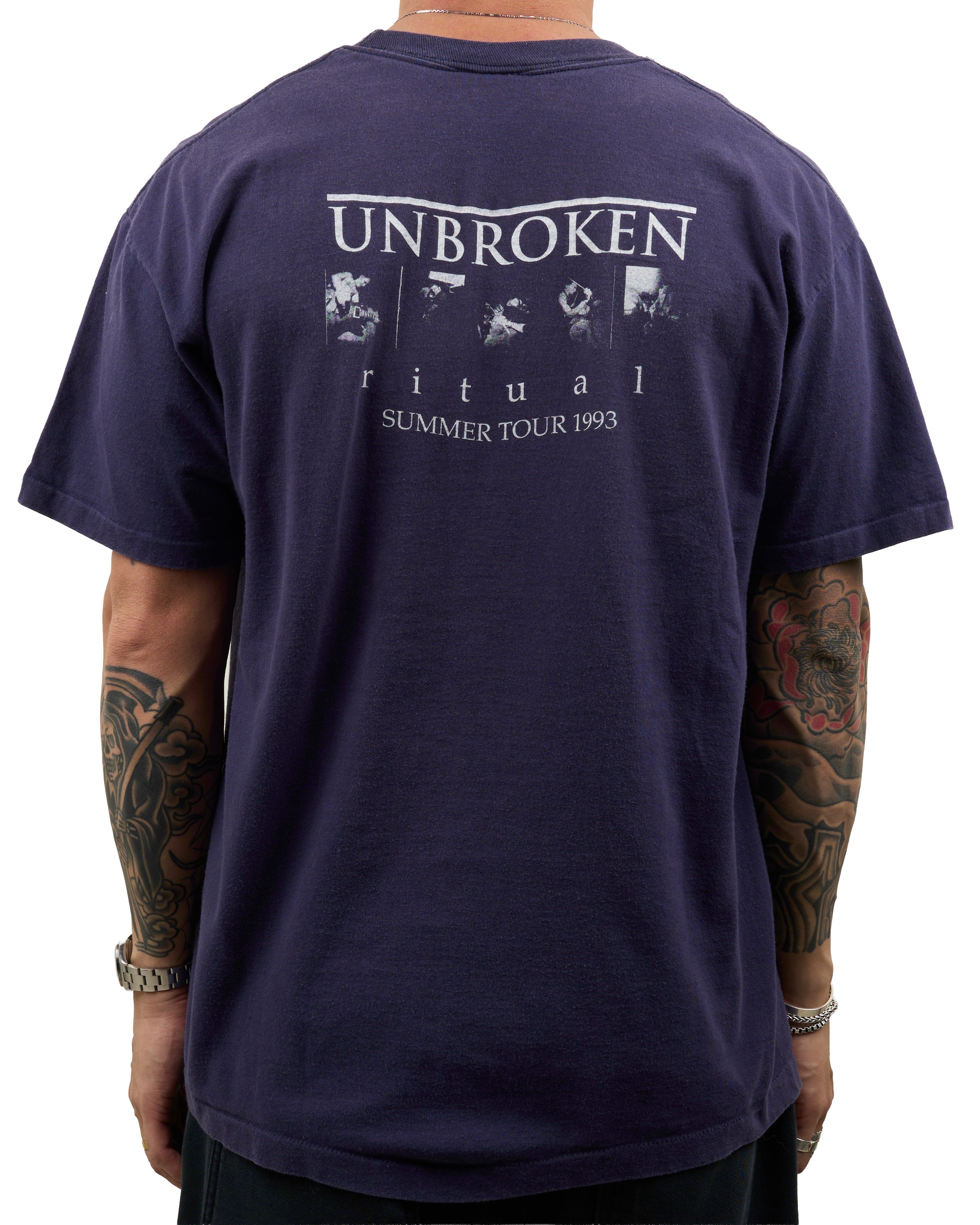 Unbroken ヴィンテージTシャツ Lサイズ Vintage 1993 Unbroken Ritual Tour T-Shirt – Mills Vintage USA