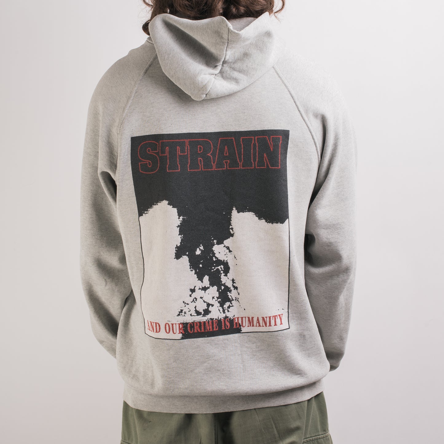 Vintage 90’s Strain And Our Crime Is Humanity Hoodie