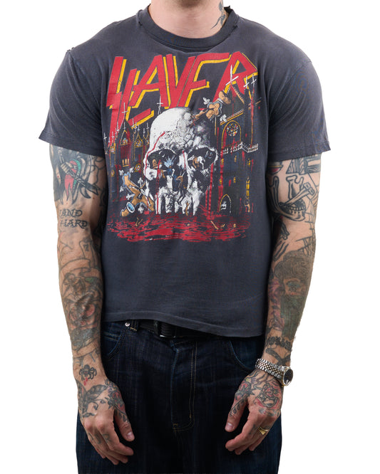 Vintage 1989 Slayer World Sacrifice Tour T-Shirt
