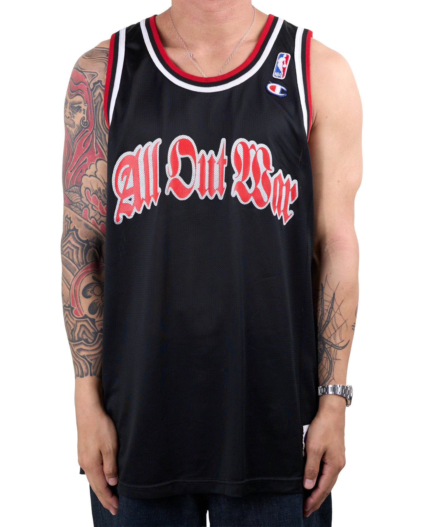 Vintage 1998 All Out War Champion Basketball Jersey