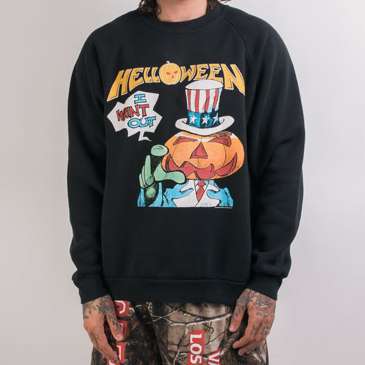 Vintage 1988 Halloween Pumpkins Fly Free Tour Sweatshirt