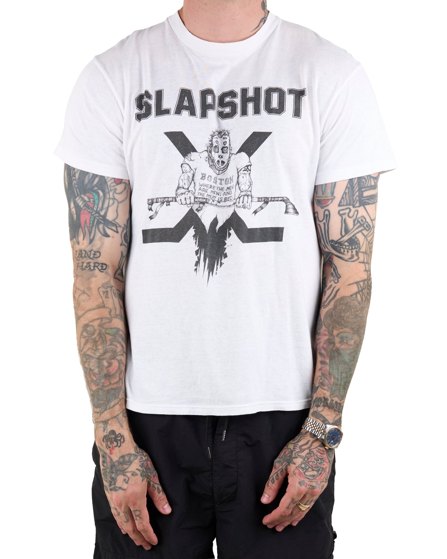 Vintage 1989 Slapshot Witness The Hate T-Shirt