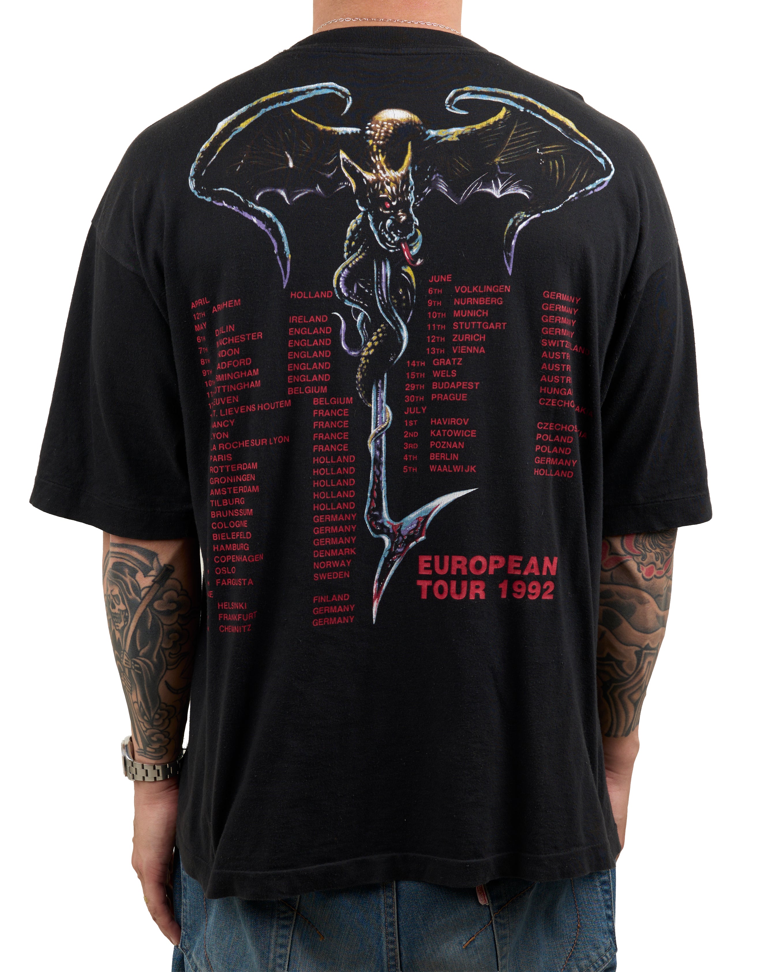 Vintage 1992 Obituary The End Complete Tour T-Shirt – Mills