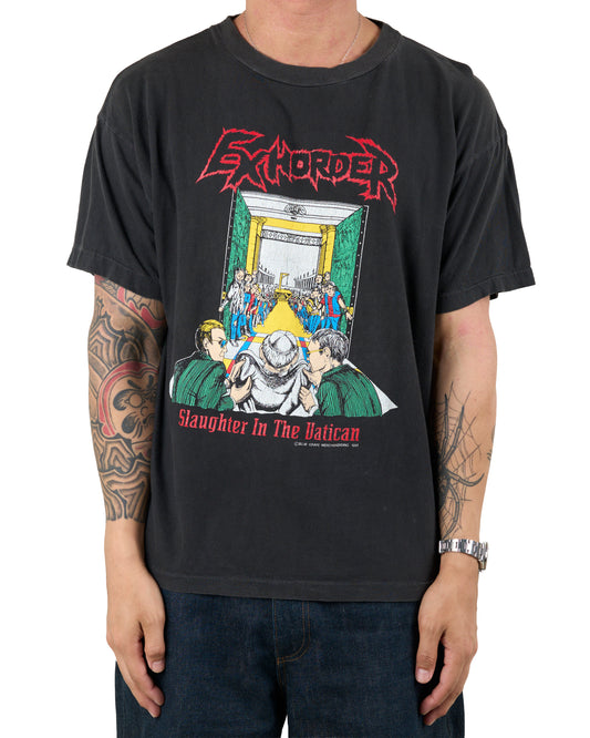 Vintage 1991 Exhorder Slaughter In The Vatican T-Shirt