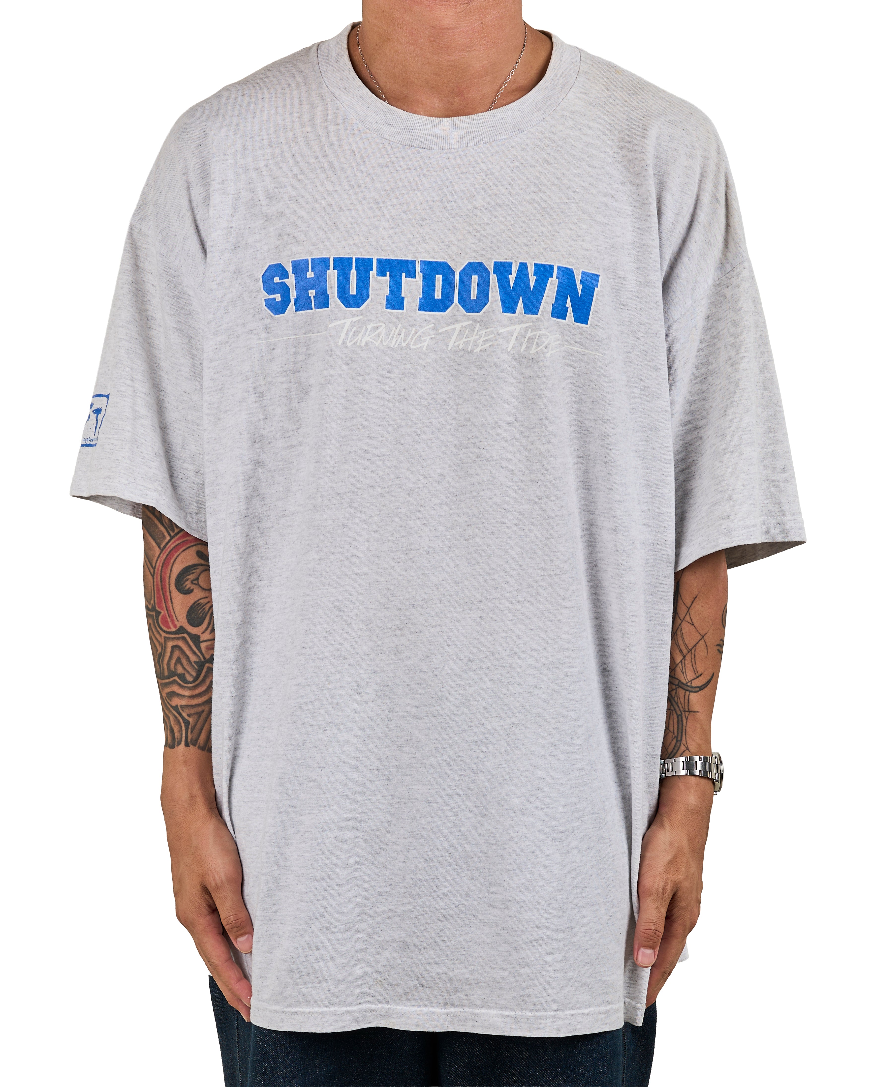 Vintage 90's Shutdown Turning The Tide T-Shirt – Mills Vintage USA