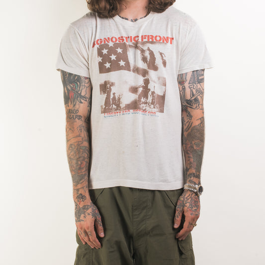 Vintage 1988 Agnostic Front Liberty And Justice For… Tour T-Shirt