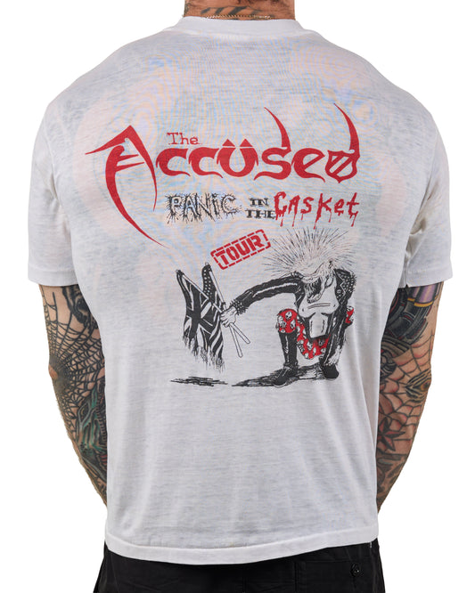 Vintage 80’s The Accused Panic In The Casket Tour T-Shirt